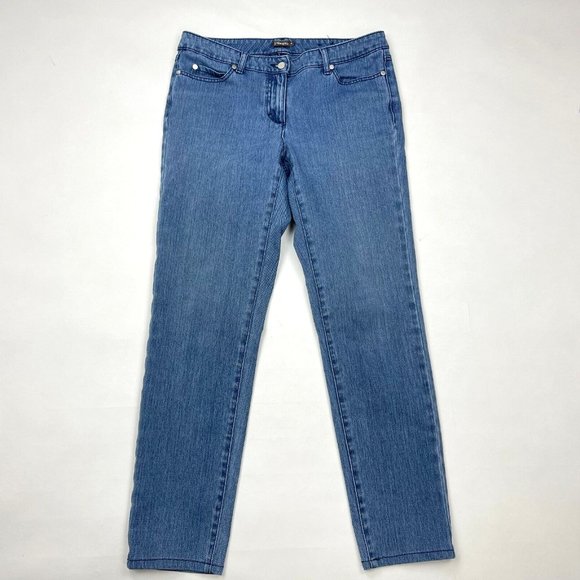 J. McLaughlin Denim - J. Mclaughlin Denim Jeans 5 Pockets Stretch Flat Front Zip Closure Blue Women 10